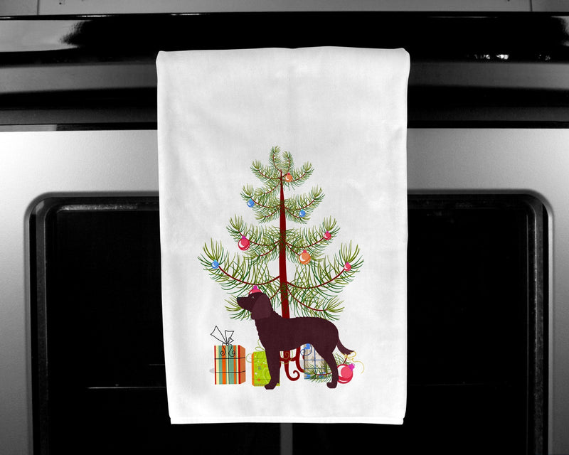 American Water Spaniel Merry Christmas Tree Kitchen Towels – Set of 2 - Decorative & Absorbent Cotton | BB2919WTKT