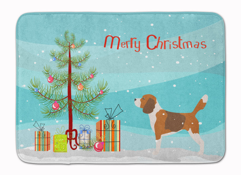 Beagle Merry Christmas Tree Machine Washable Memory Foam Mat BB2928RUG