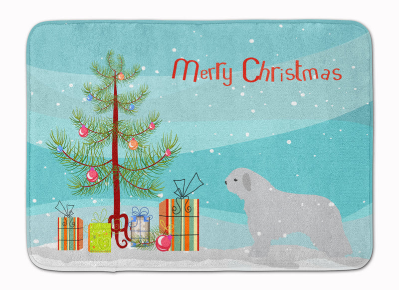 Spanish Water Dog Merry Christmas Tree Machine Washable Memory Foam Mat BB2933RUG