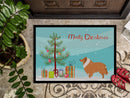 Collie Dog Merry Christmas Tree Doormat Indoor Outdoor 18H X 27W Front Door Mat Rugs for Entryway, Non Slip Washable