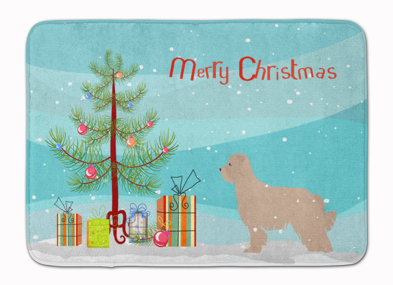 Pyrenean Shepherd Dog Merry Christmas Tree Machine Washable Memory Foam Mat BB2936RUG