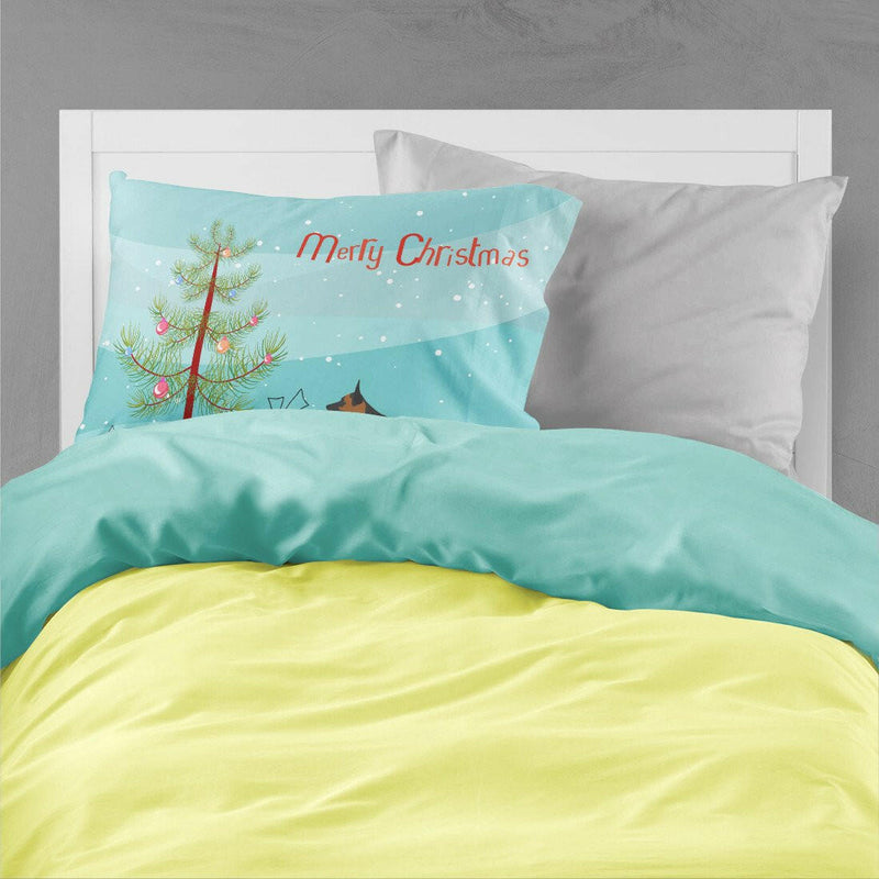 German Shepherd Merry Christmas Tree Fabric Standard Pillowcase BB2942PILLOWCASE