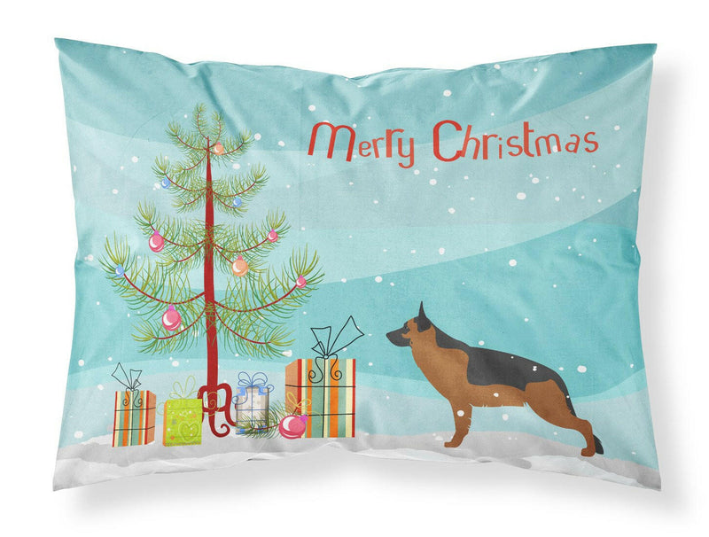 German Shepherd Merry Christmas Tree Fabric Standard Pillowcase BB2942PILLOWCASE