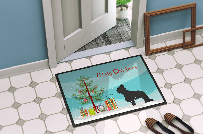 Briard Merry Christmas Tree Indoor or Outdoor Mat 24x36 BB2944JMAT