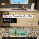 Australian Kelpie Dog Merry Christmas Tree Memory Foam Kitchen Mat Machine Washable Anti-Fatigue Cushion Comfort Bath or Kitchen Rug