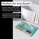 Sheltie/Shetland Sheepdog Merry Christmas Tree Memory Foam Kitchen Mat Machine Washable Anti-Fatigue Cushion Comfort Bath or Kitchen Rug