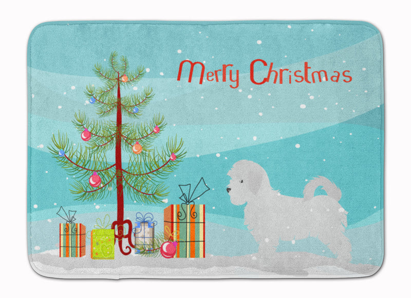 Maltese Merry Christmas Tree Machine Washable Memory Foam Mat BB2954RUG