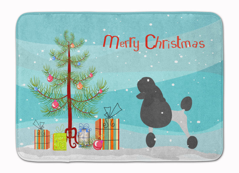 Poodle Merry Christmas Tree Machine Washable Memory Foam Mat BB2957RUG