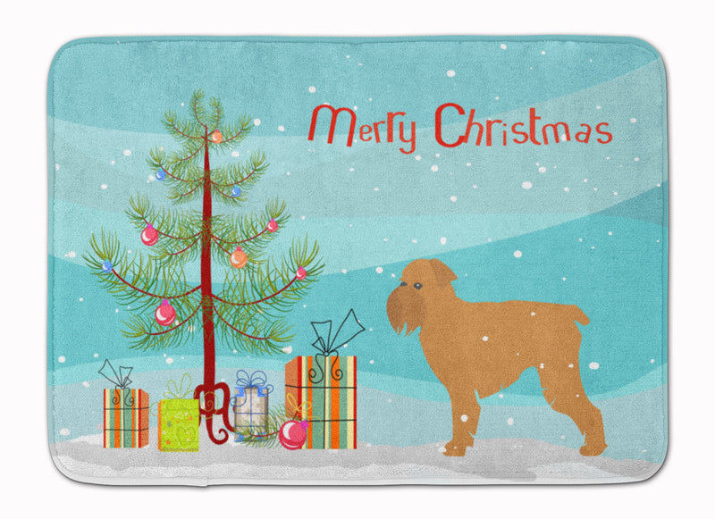 Brussels Griffon Merry Christmas Tree Machine Washable Memory Foam Mat BB2958RUG