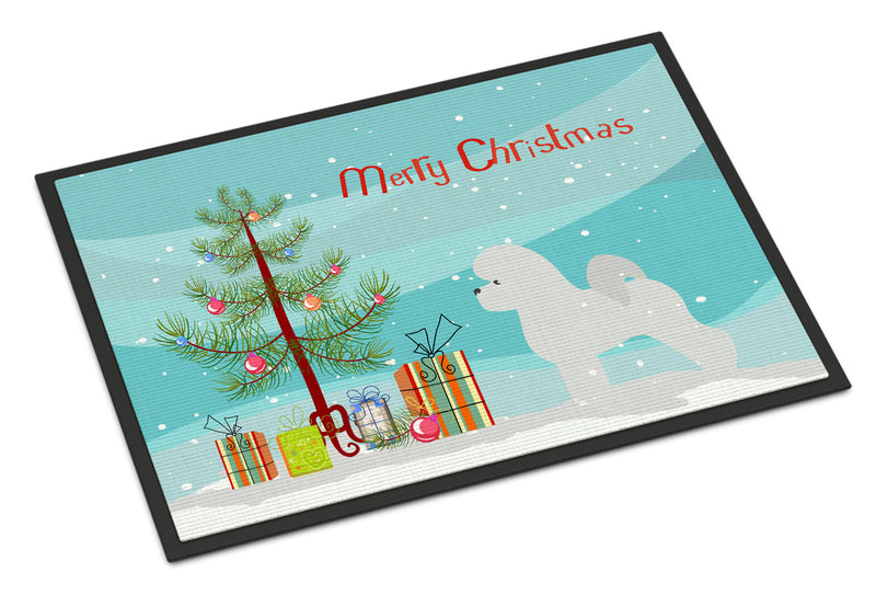 Bichon Frise Merry Christmas Tree Indoor or Outdoor Mat 18x27 BB2963MAT