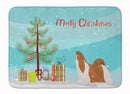 Shih Tzu Merry Christmas Tree Machine Washable Memory Foam Mat BB2964RUG