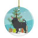Affenpinscher Merry Christmas Tree Ornament - Round Ceramic Ornament – Artist-Designed Keepsake Decoration BB2966CO1