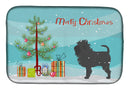Affenpinscher Merry Christmas Tree Dish Drying Mat – Absorbent, Artistic Kitchen Essentials BB2966DDM