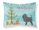 Affenpinscher Merry Christmas Tree Fabric Standard Pillowcase – Artistic Decorative Front, White Back BB2966PILLOWCASE