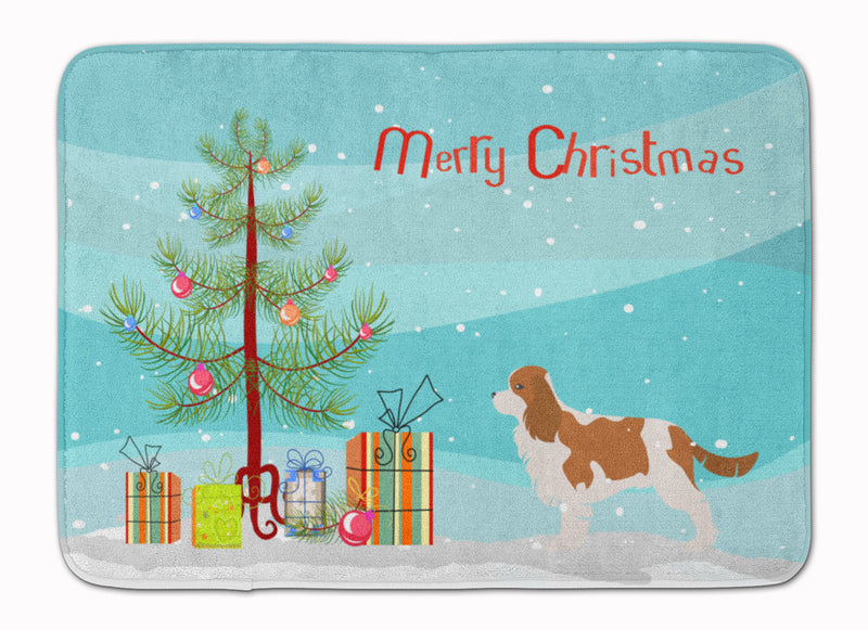 Cavalier King Charles Spaniel Merry Christmas Tree Machine Washable Memory Foam Mat BB2967RUG