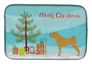 Shar Pei Merry Christmas Tree Dish Drying Mat Absorbent Dish Drying Mat Pad for Kitchen Counter Dish Drainer Mat for Countertop, 14 x 21", Multicolor
