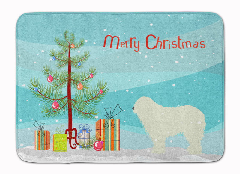 Komondor Merry Christmas Tree Machine Washable Memory Foam Mat BB2973RUG