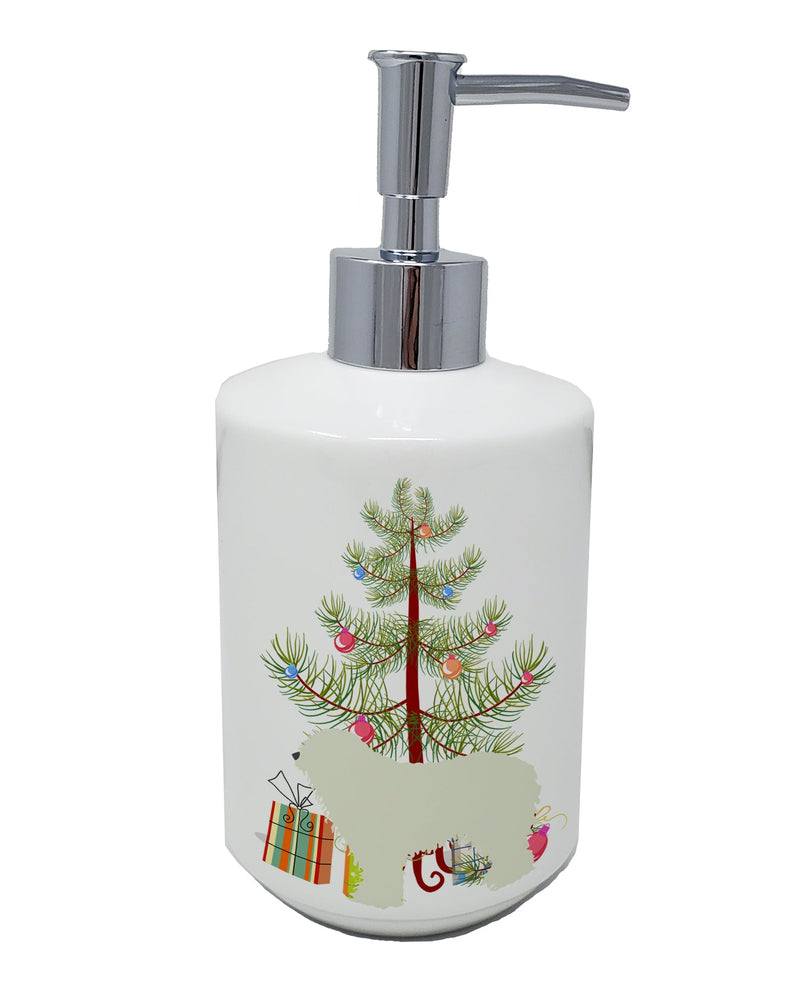 Komondor Merry Christmas Tree Ceramic Soap Dispenser