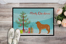 Leonberger Merry Christmas Tree Doormat Indoor Outdoor 18H X 27W Front Door Mat Rugs for Entryway, Non Slip Washable
