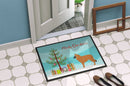 Belgian Shepherd Merry Christmas Tree Doormat Indoor Outdoor 18H X 27W Front Door Mat Rugs for Entryway, Non Slip Washable