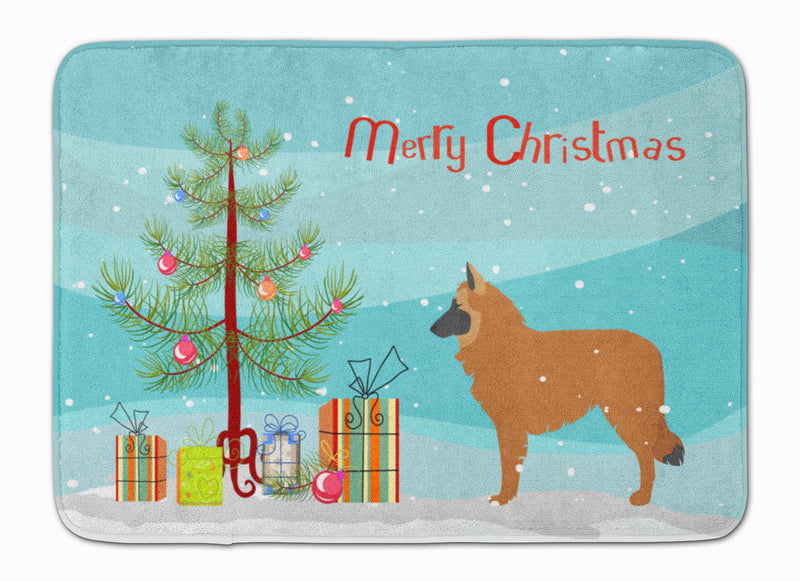 Belgian Shepherd Merry Christmas Tree Machine Washable Memory Foam Mat BB2979RUG