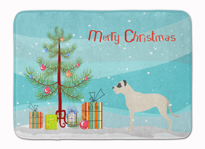 Dogo Argentino Merry Christmas Tree Machine Washable Memory Foam Mat BB2985RUG