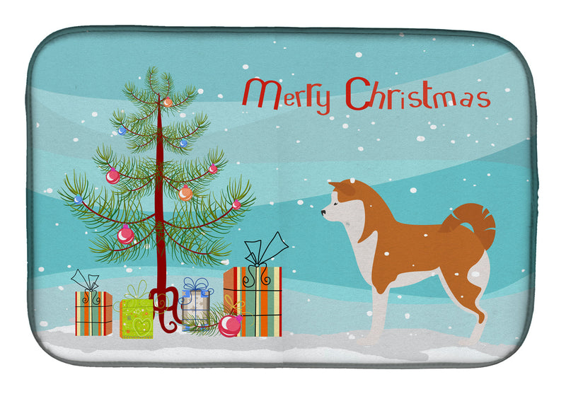 Akita Merry Christmas Tree Dish Drying Mat – Absorbent, Artistic Kitchen Essentials BB2990DDM