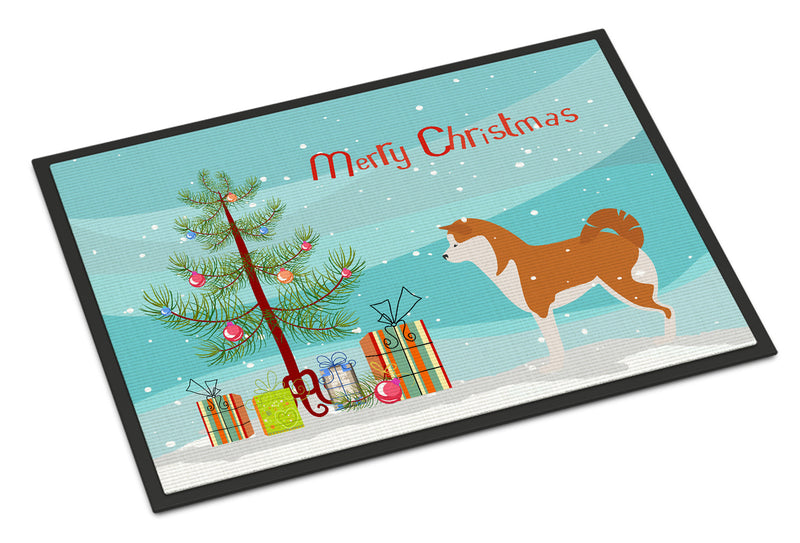 Akita Merry Christmas Tree Doormat - 24x36 Decorative Floor Mat – Indoor/Outdoor Rug with Artistic Flair BB2990JMAT