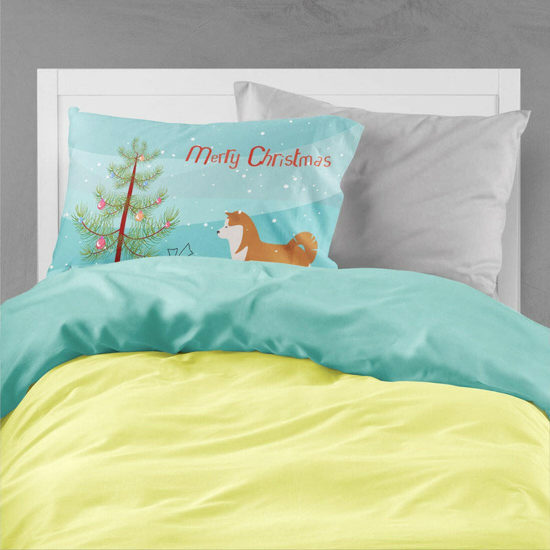 Akita Merry Christmas Tree Fabric Standard Pillowcase BB2990PILLOWCASE