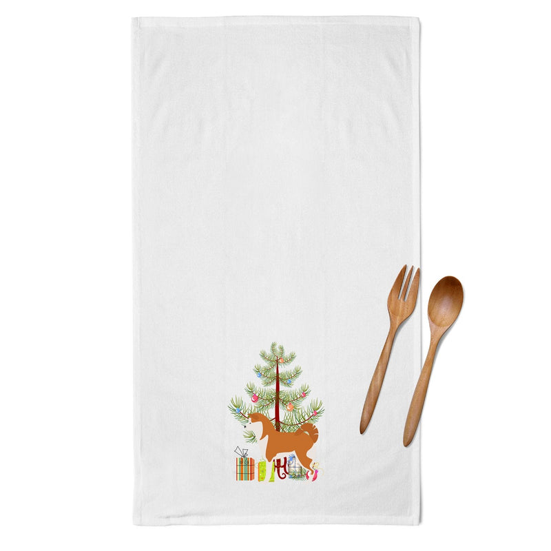 Akita Merry Christmas Tree Kitchen Towels – Set of 2 - Decorative & Absorbent Cotton | BB2990WTKT