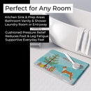 Basenji Merry Christmas Tree Memory Foam Kitchen Mat Machine Washable Anti-Fatigue Cushion Comfort Bath or Kitchen Rug