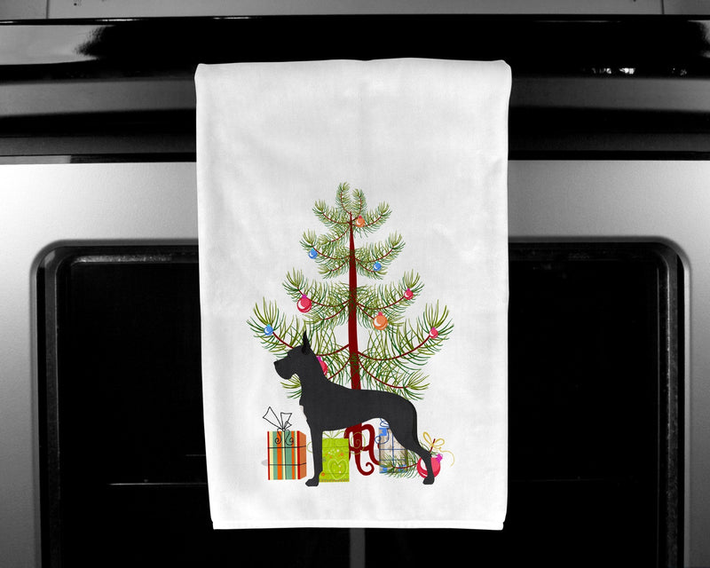 Great Dane Merry Christmas Tree Kitchen Towels – Set of 2 - Decorative & Absorbent Cotton | BB2993WTKT