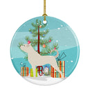 Anatolian Shepherd Merry Christmas Tree Ornament - Round Ceramic Ornament – Artist-Designed Keepsake Decoration BB2995CO1