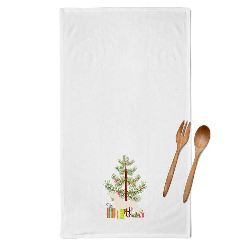Anatolian Shepherd Merry Christmas Tree Kitchen Towels – Set of 2 - Decorative & Absorbent Cotton | BB2995WTKT