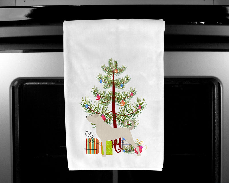 Anatolian Shepherd Merry Christmas Tree Kitchen Towels – Set of 2 - Decorative & Absorbent Cotton | BB2995WTKT