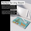 Fila Brasileiro Merry Christmas Tree Memory Foam Kitchen Mat Machine Washable Anti-Fatigue Cushion Comfort Bath or Kitchen Rug