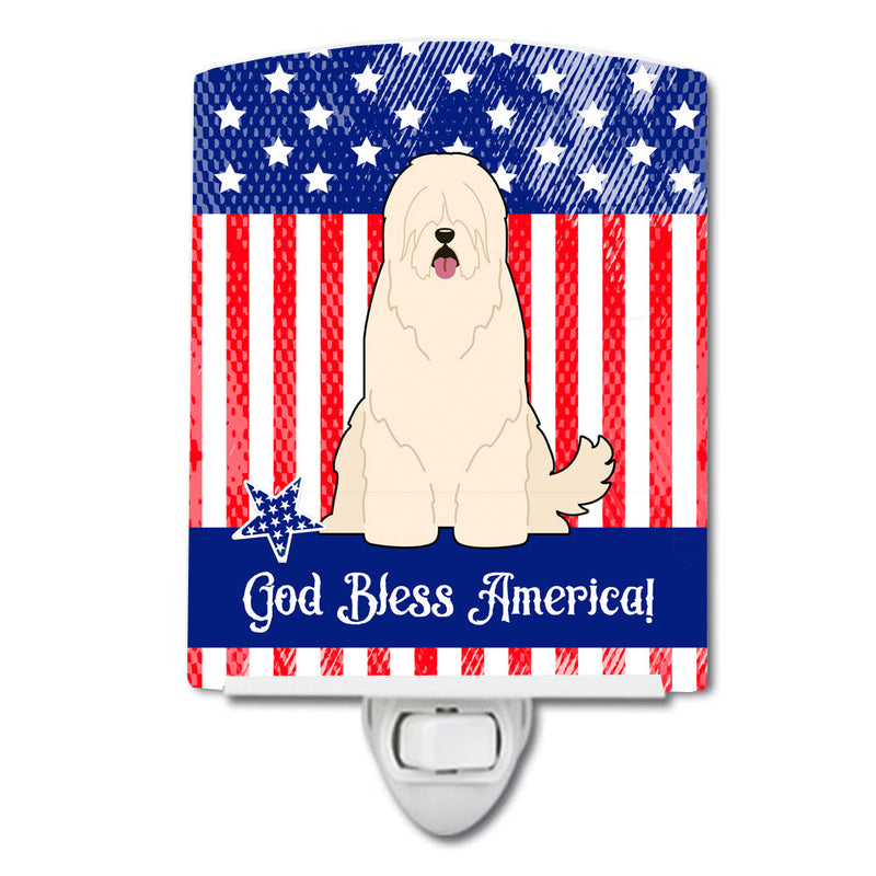 Patriotic USA South Russian Sheepdog Ceramic Night Light BB3019CNL