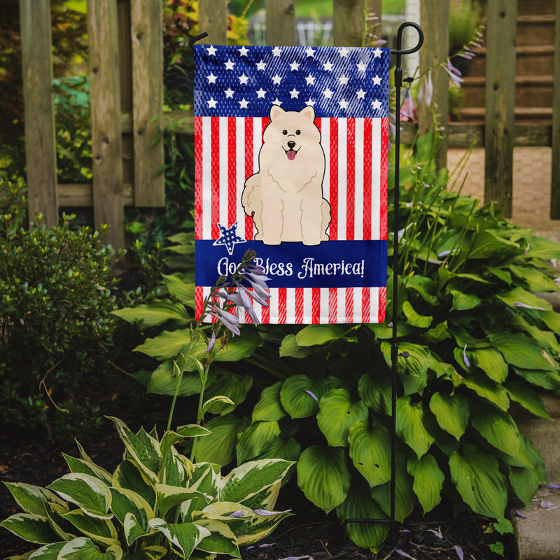Patriotic USA Samoyed Garden Flag - Outdoor Decorative Yard Flag