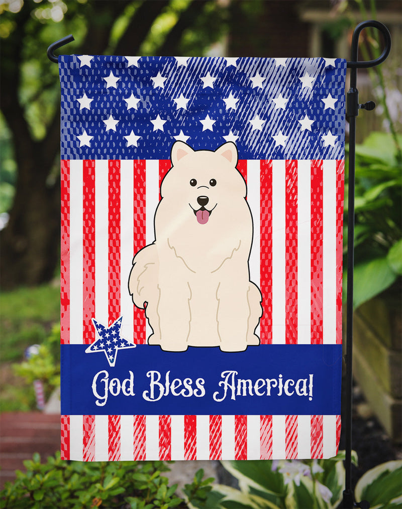 Patriotic USA Samoyed Garden Flag - Outdoor Decorative Yard Flag
