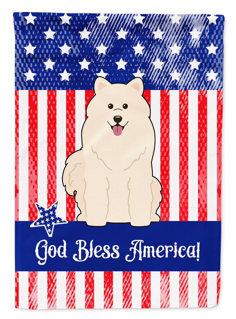 Patriotic USA Samoyed Garden Flag - Outdoor Decorative Yard Flag
