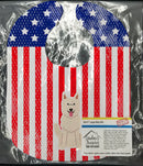 Patriotic USA White German Shepherd Baby Bib Easy-Clean Baby Bib Baby Feeding Accessory Baby Mealtime Essential, 10 x 13, Multicolor