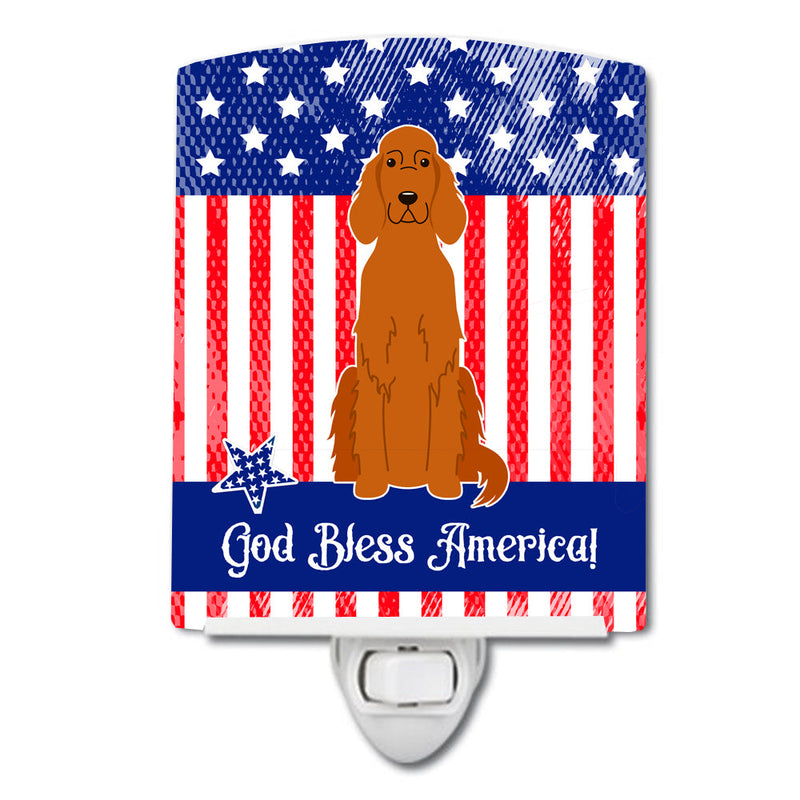 Patriotic USA Irish Setter Ceramic Night Light BB3059CNL