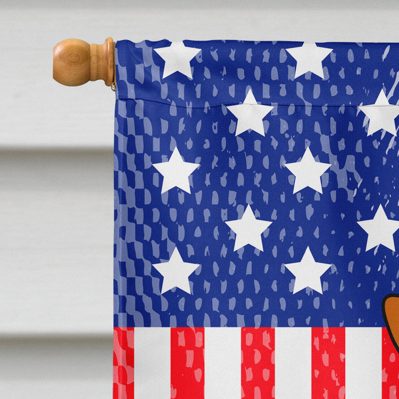 Patriotic USA Wire Fox Terrier Flag Canvas House Size BB3096CHF