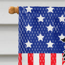 Patriotic USA Border Collie Black White House Flag 28x40 Porch Sleeve Pole Decorative Outside Yard Banner Artwork Wall Hanging, Polyester
