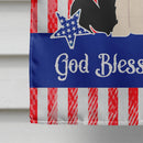 Patriotic USA Border Collie Black White House Flag 28x40 Porch Sleeve Pole Decorative Outside Yard Banner Artwork Wall Hanging, Polyester