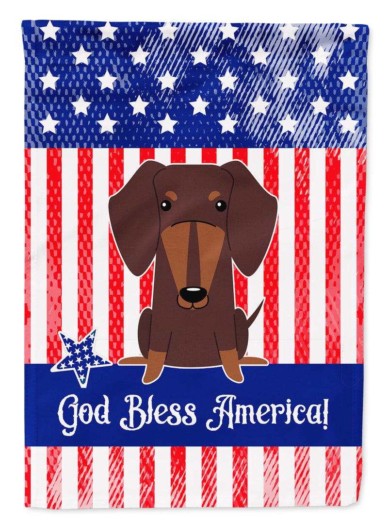 Patriotic USA Dachshund Chocolate Flag Garden Size BB3126GF