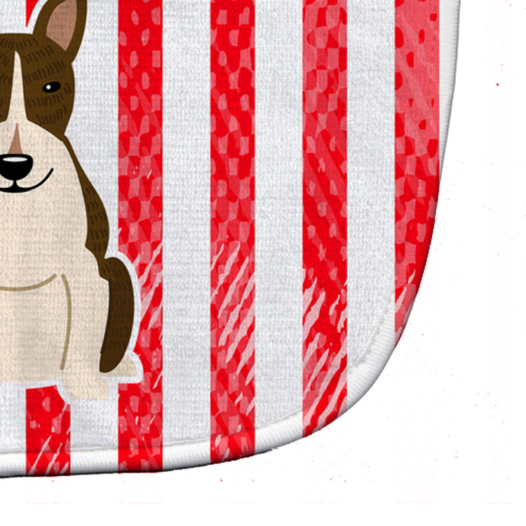 Patriotic USA Bull Terrier Dark Brindle Baby Bib BB3131BIB