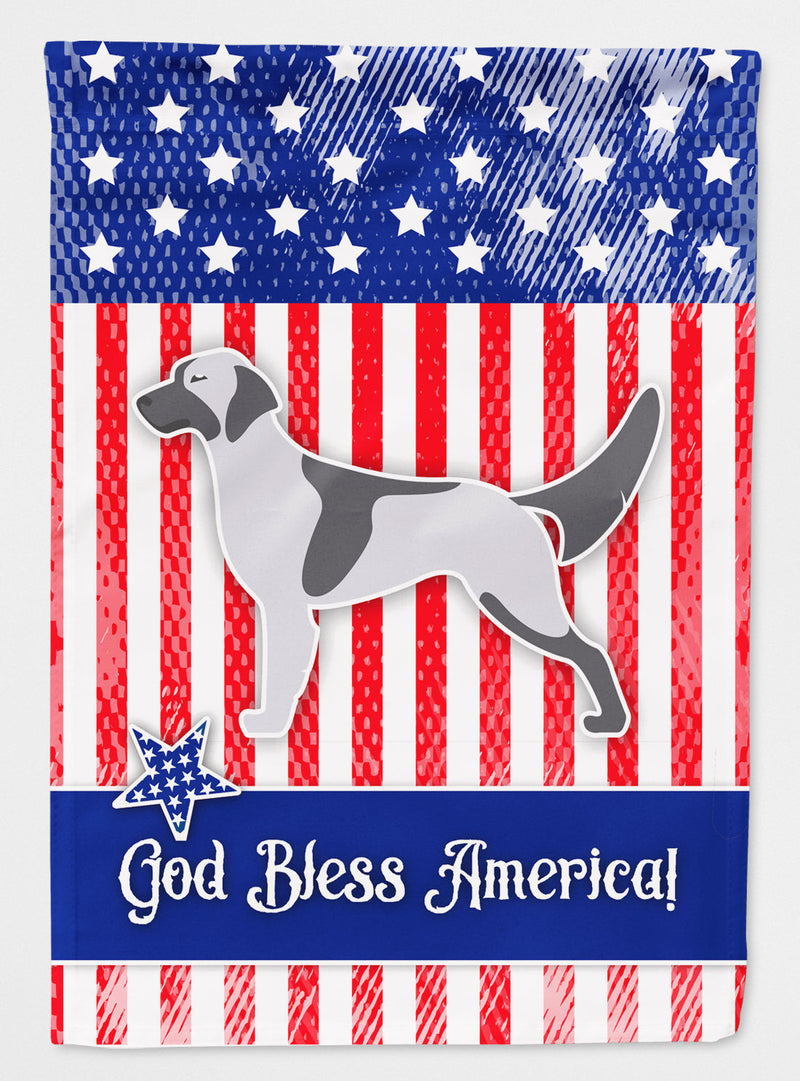 USA Patriotic English Setter Flag Canvas House Size BB3281CHF