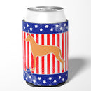 USA Patriotic Pharaoh Hound Can or Bottle Hugger Cooler Sleeve for Standard 12 oz Cans, Insulated Foam Beer & Soda Can Hugger Reusable