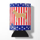 USA Patriotic Border Terrier Can or Bottle Hugger Cooler Sleeve for Standard 12 oz Cans, Insulated Foam Beer & Soda Can Hugger Reusable